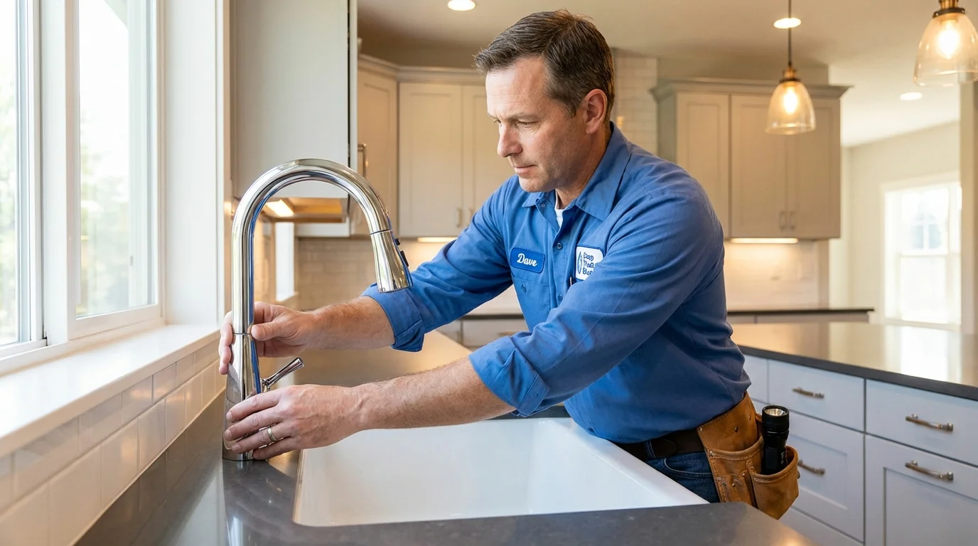 Kitchen faucet installation by Johns Plumbing LLC in Union Springs