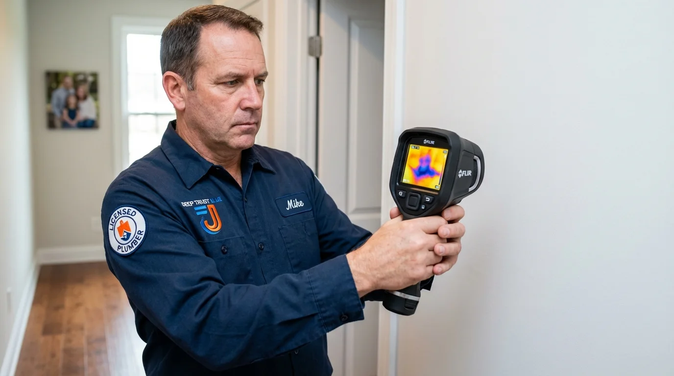 Thermal imaging leak detection by Johns Plumbing LLC in Union Springs